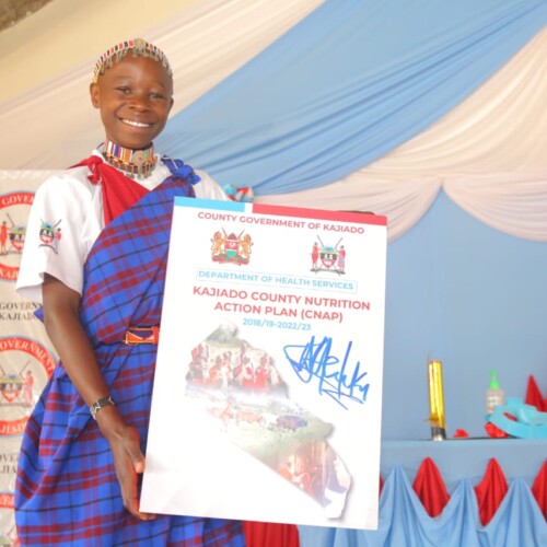Adolescent girl at launch of nutrition action plan in Kajiado County Kenya