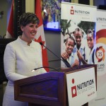 The Honourable Marie-Claude Bibeau, Canada’s Minister for International Development and La Francophonie, addressed guests. “Improving nutrition of women and girls is key to their empowerment, but it also benefits entire communities,” she said.