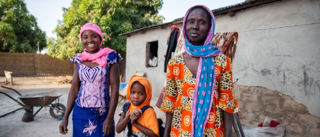 Children receiving vitamin A supplements as part of Malezi Bora in Kenya.