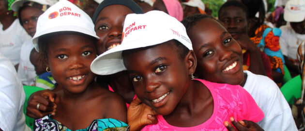 Children receiving vitamin A supplements as part of Malezi Bora in Kenya.