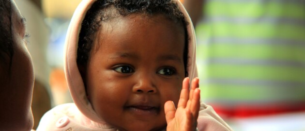 Children receiving vitamin A supplements as part of Malezi Bora in Kenya.