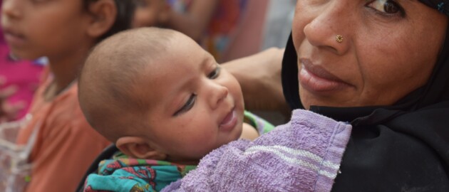 mother and baby in India