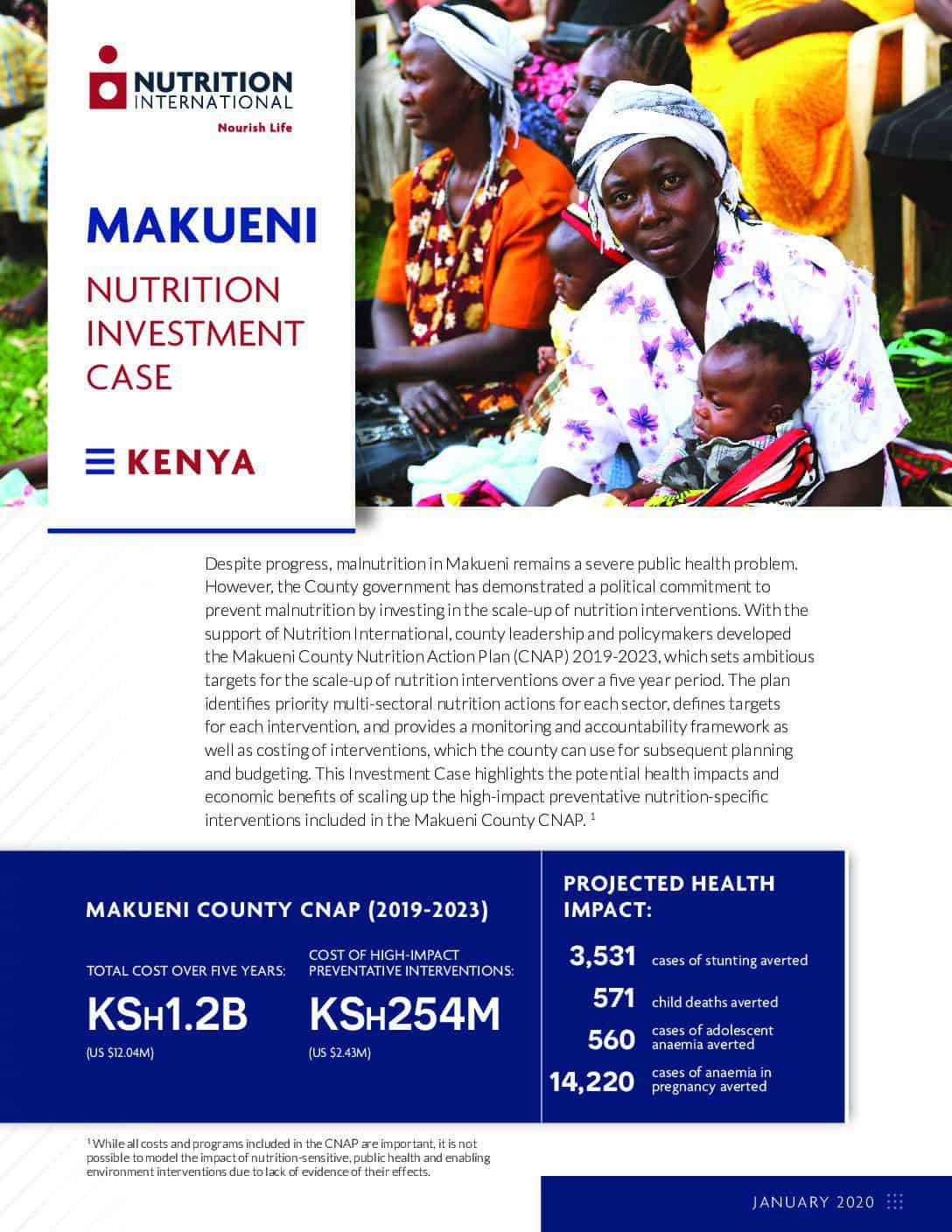 Makueni County Nutrition Investment Case thumbnail