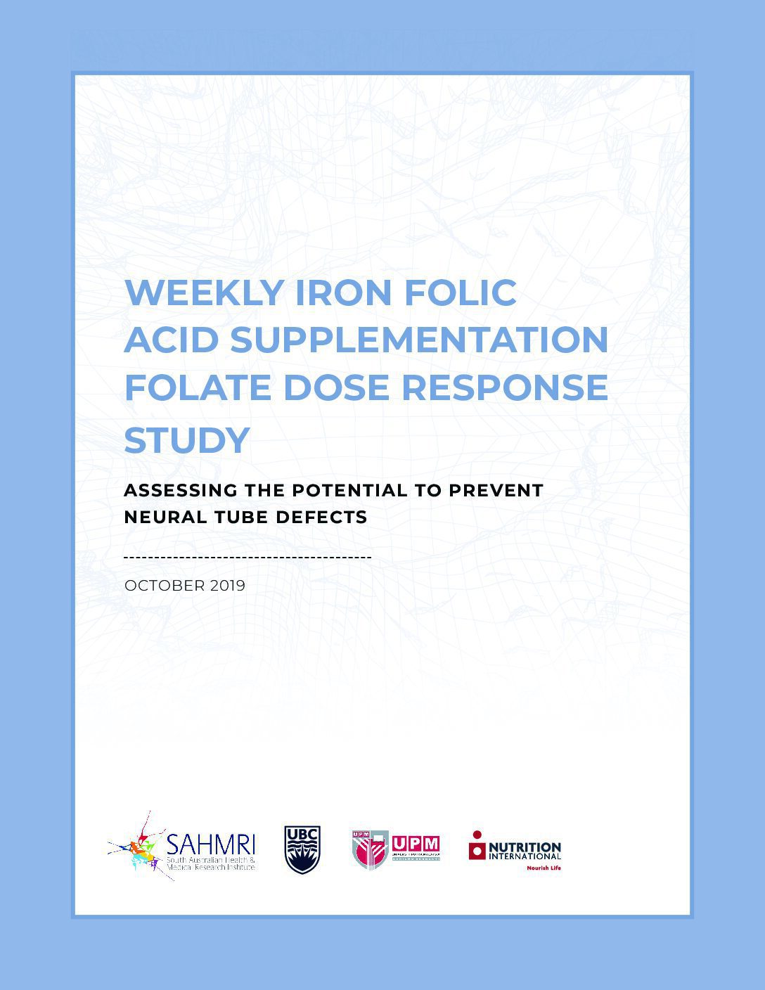 Weekly iron folic acid supplementation folate dose response study-protocol thumbnail