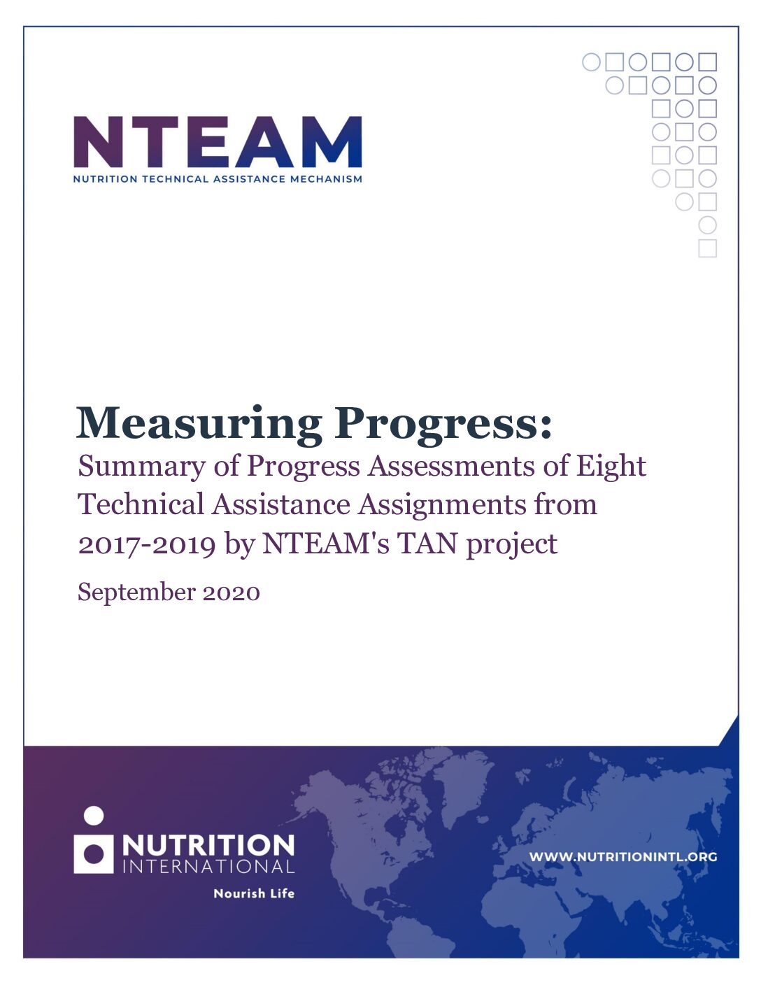 Measuring Progress: Summary of Progress Assessments of Eight Technical Assistance Assignments from 2017-2019 by NTEAM’s TAN project thumbnail