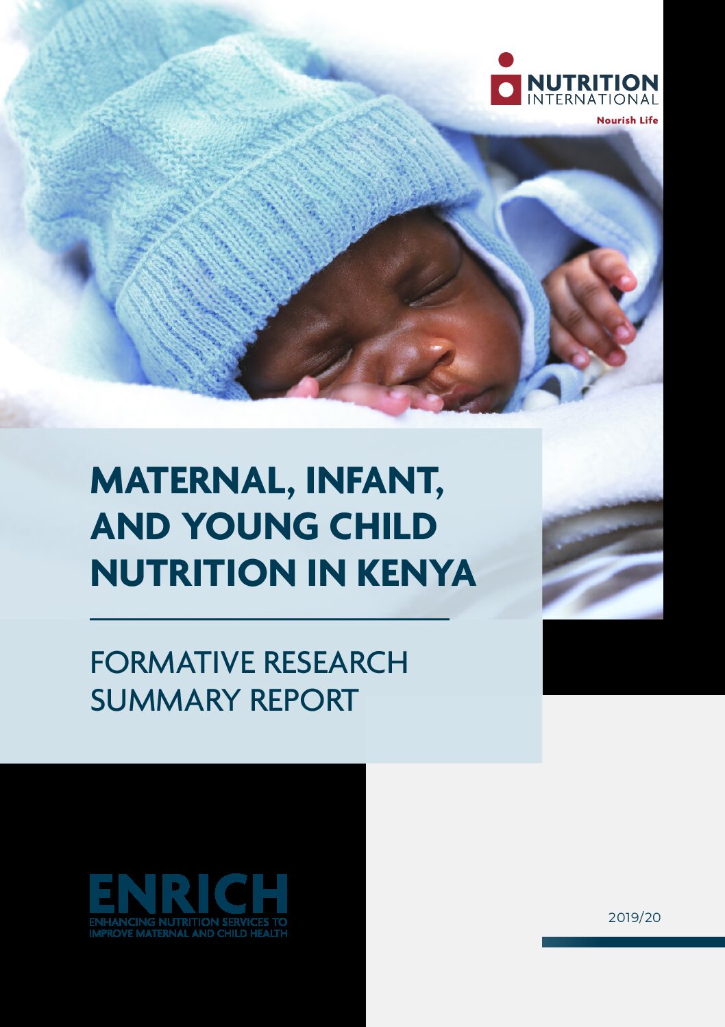 Maternal, Infant, and Young Child Nutrition in Kenya: Formative research summary report thumbnail