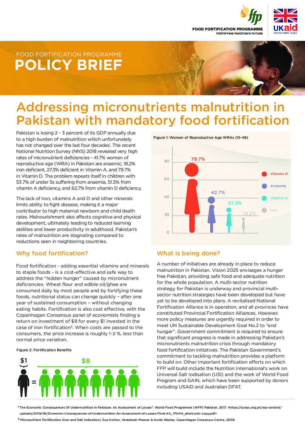 Addressing micronutrients malnutrition in Pakistan with mandatory food fortification thumbnail