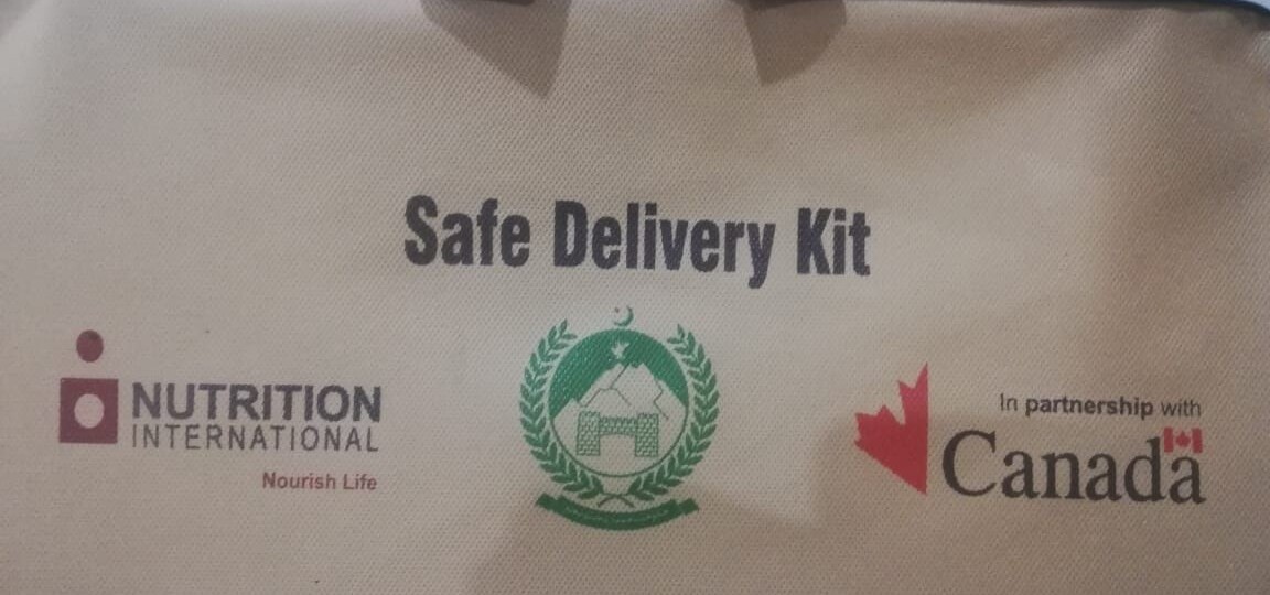 A brown bags with the words Safe Deliver Kits clearly displayed.