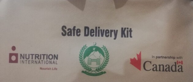 A brown bags with the words Safe Deliver Kits clearly displayed.