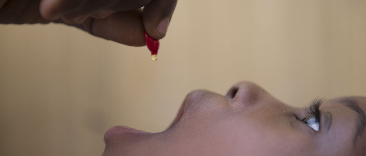 Child in Nigeria receiving dose of vitamin A