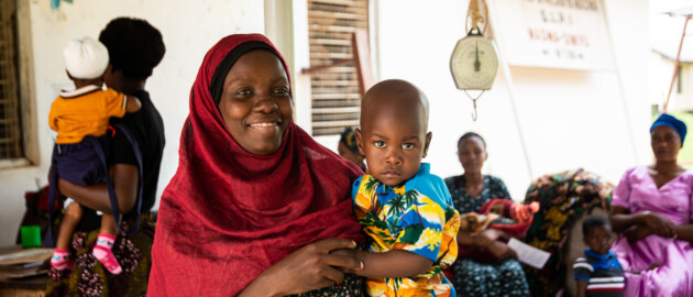 Children receiving vitamin A supplements as part of Malezi Bora in Kenya.