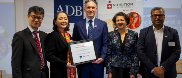 Nutrition International and the Asian Development Bank join forces to tackle malnutrition in the region